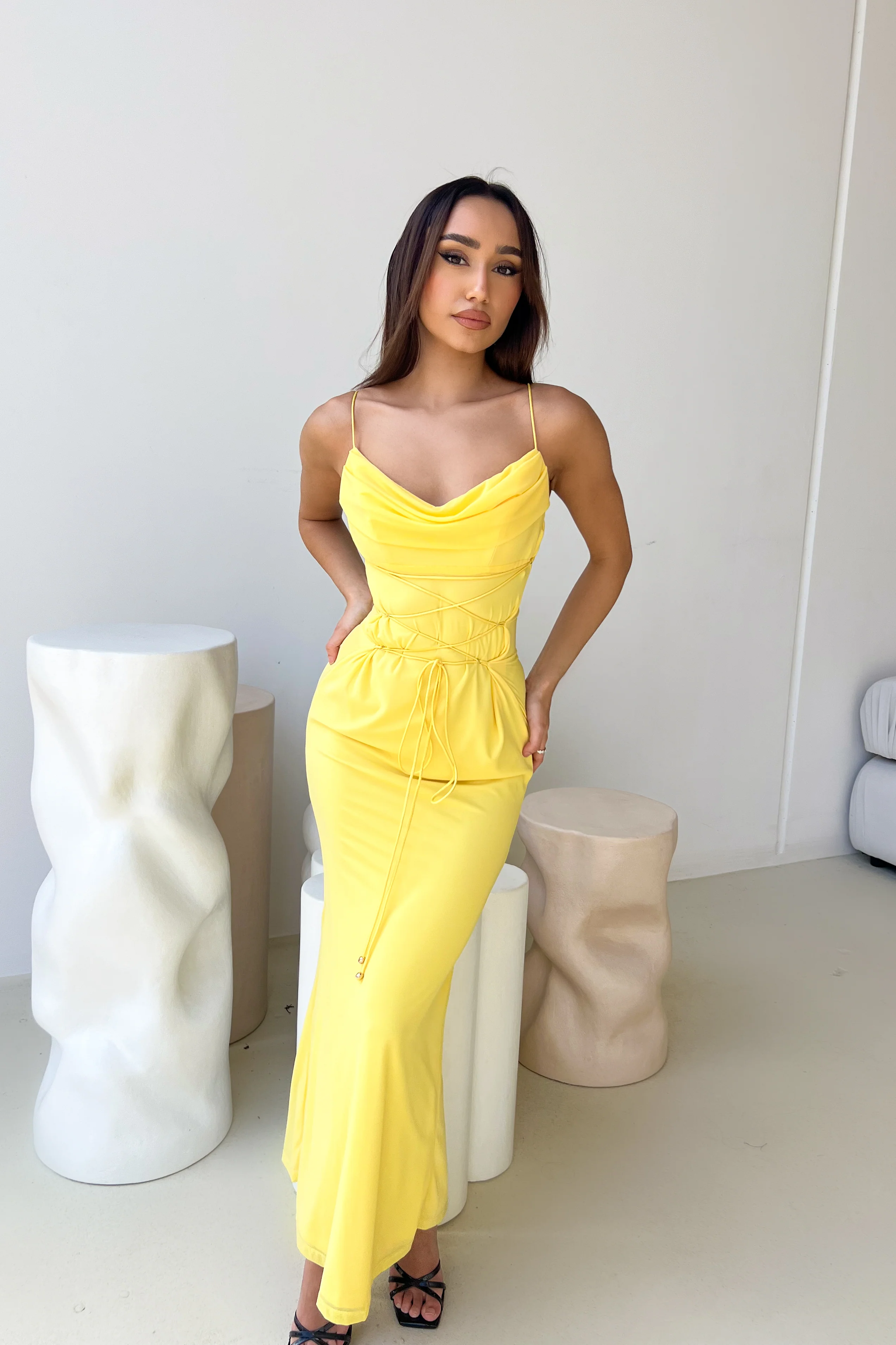 Elegant Yellow Summer Dress