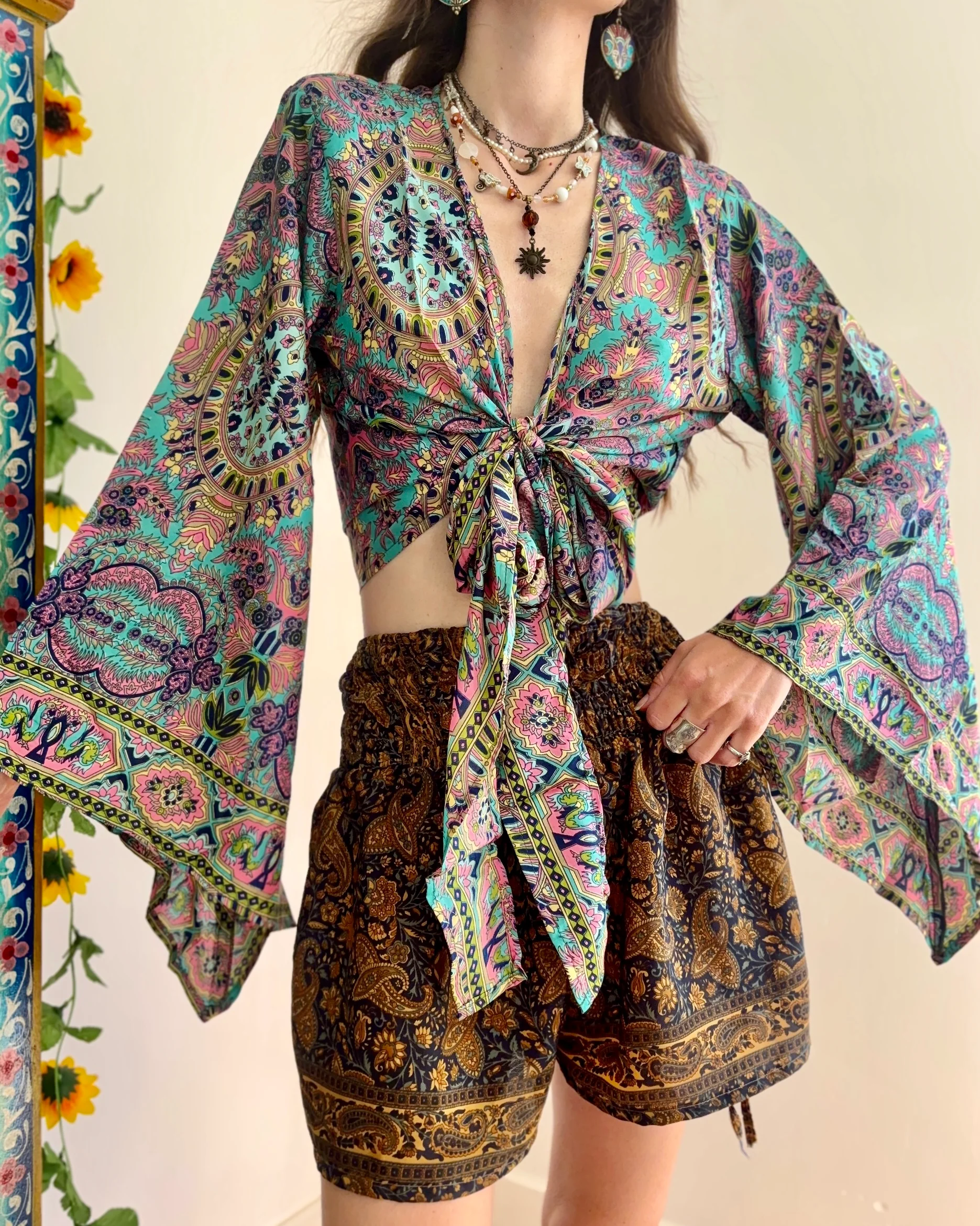 Bohemian Chic Tie-Front Top