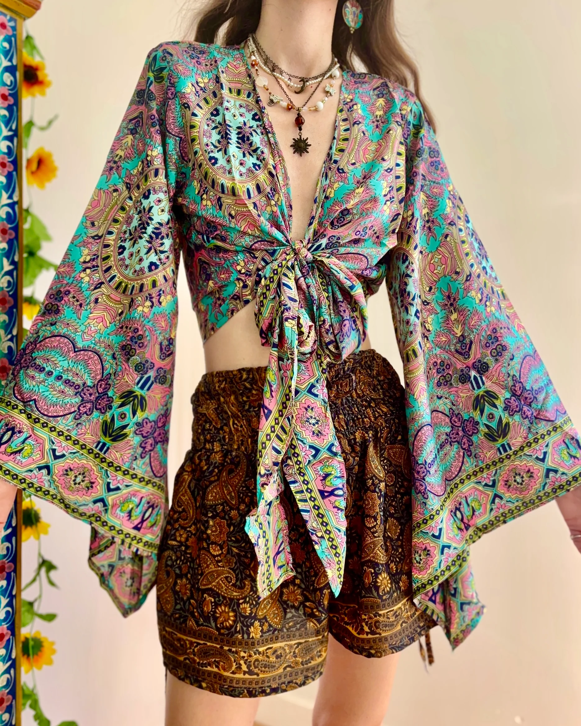Bohemian Chic Tie-Front Top