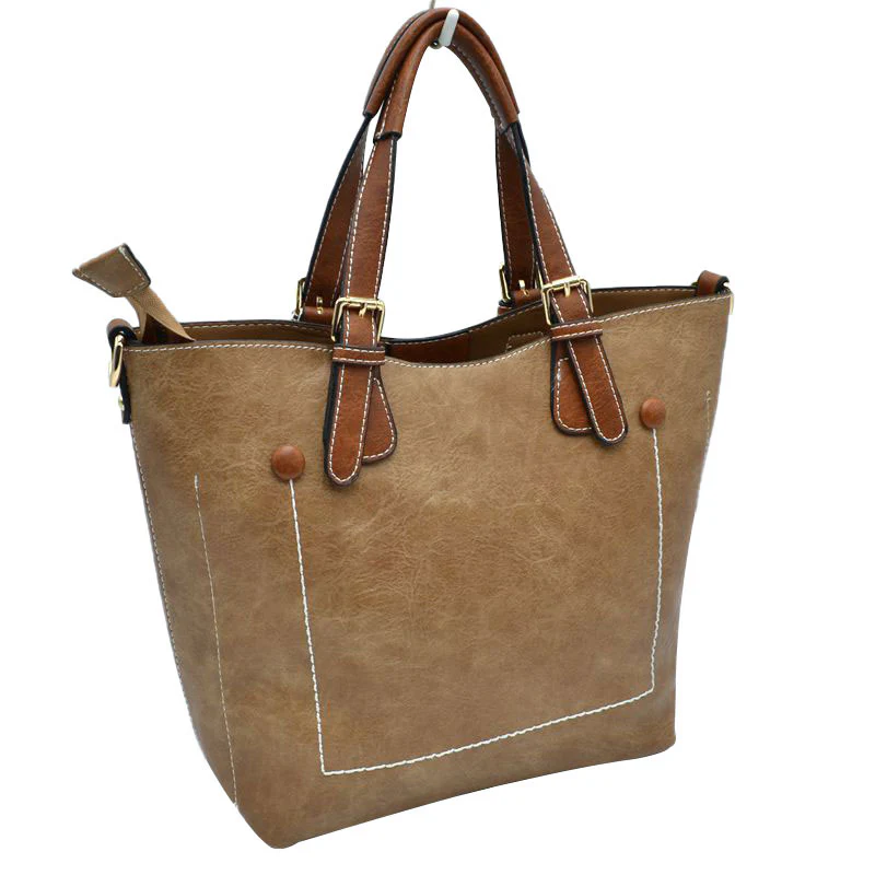 Elegant Faux Leather Tote Bag