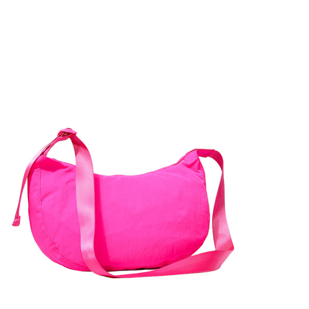 Vibrant Pink Canvas Shoulder Bag
