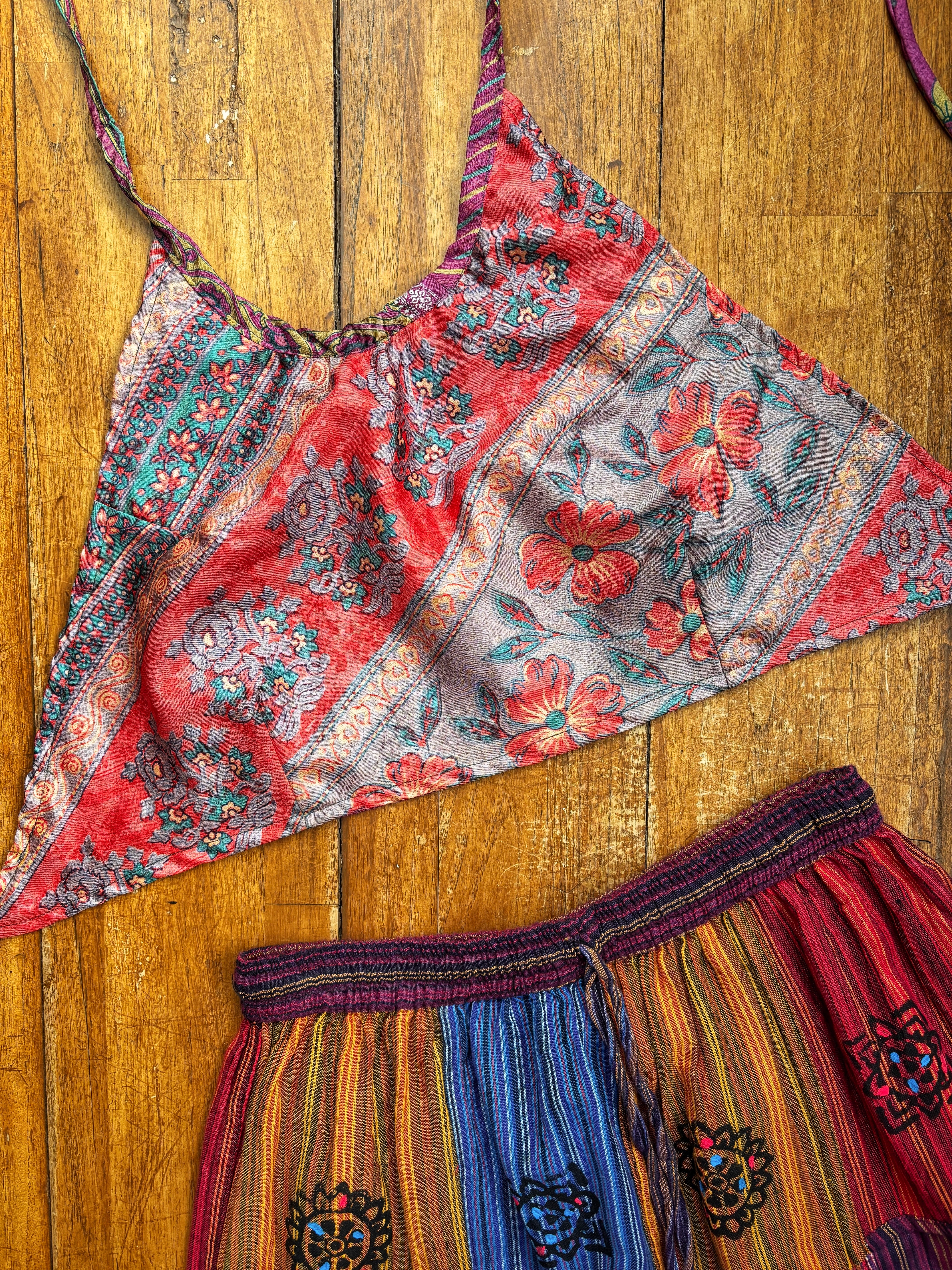 Floral Ethnic Crop Top