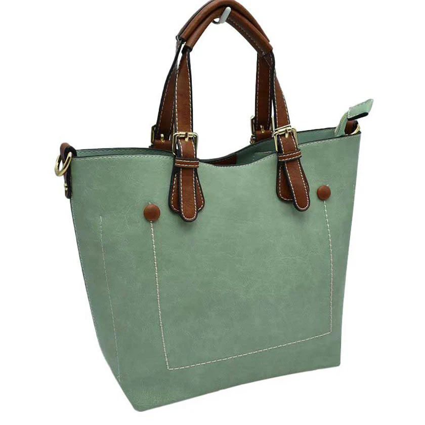Elegant Faux Leather Tote Bag