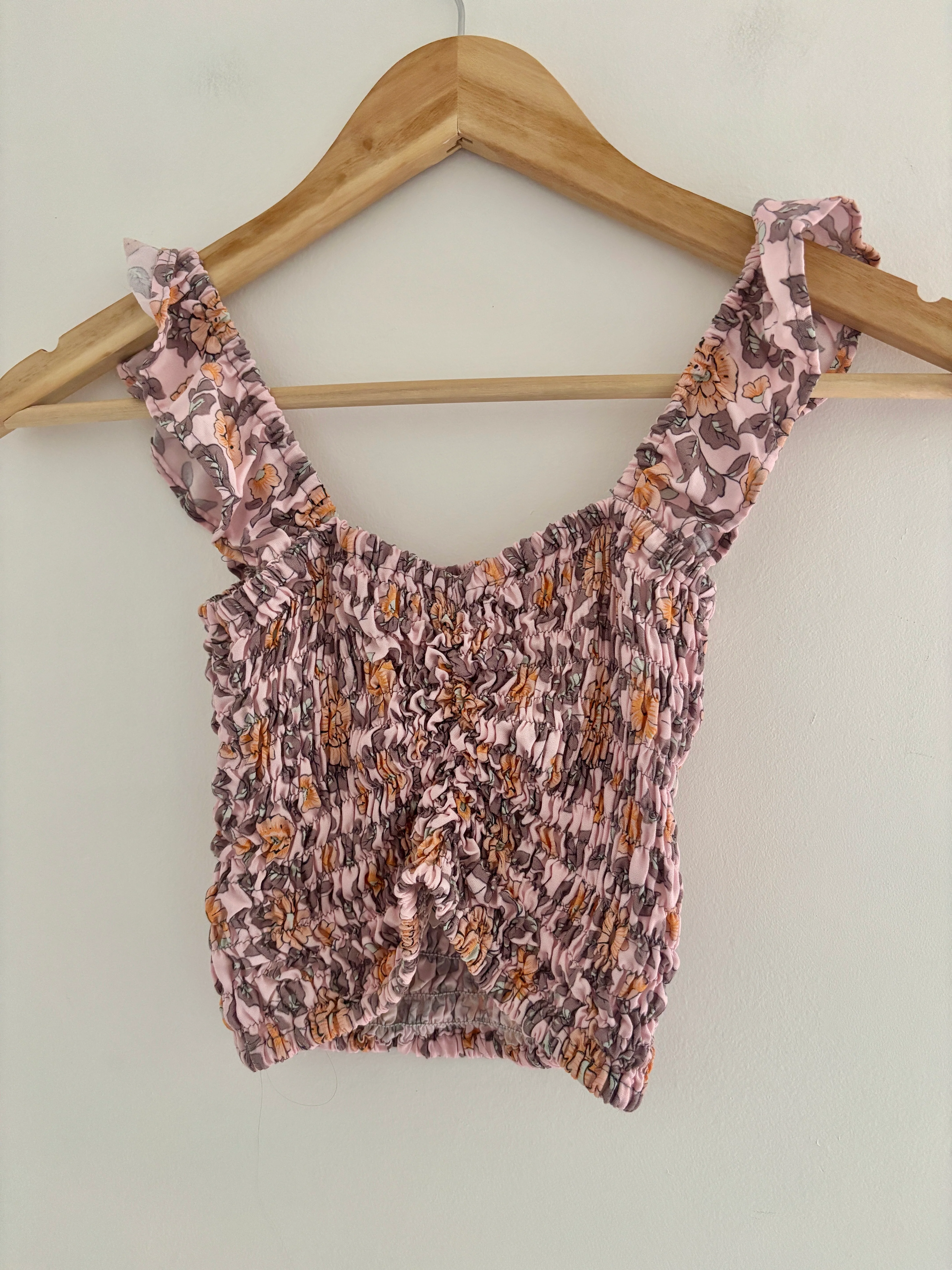 Floral Off-Shoulder Top And Wide-Leg Pants Set