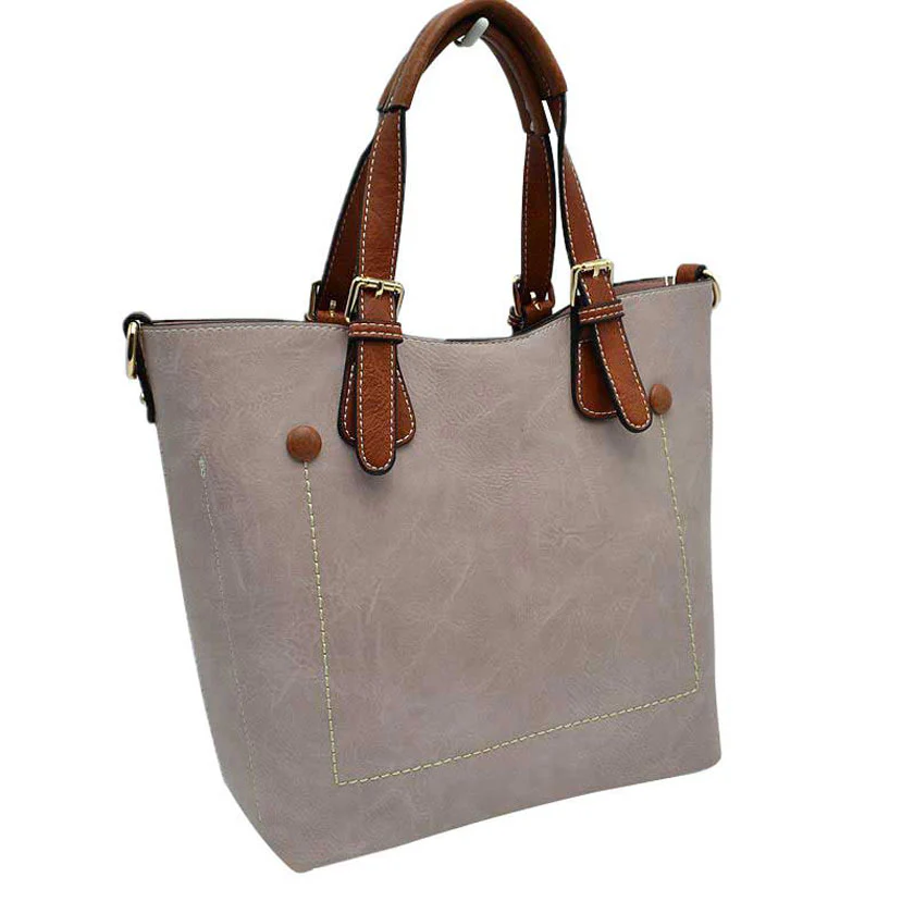 Elegant Faux Leather Tote Bag
