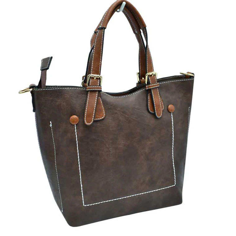 Elegant Faux Leather Tote Bag