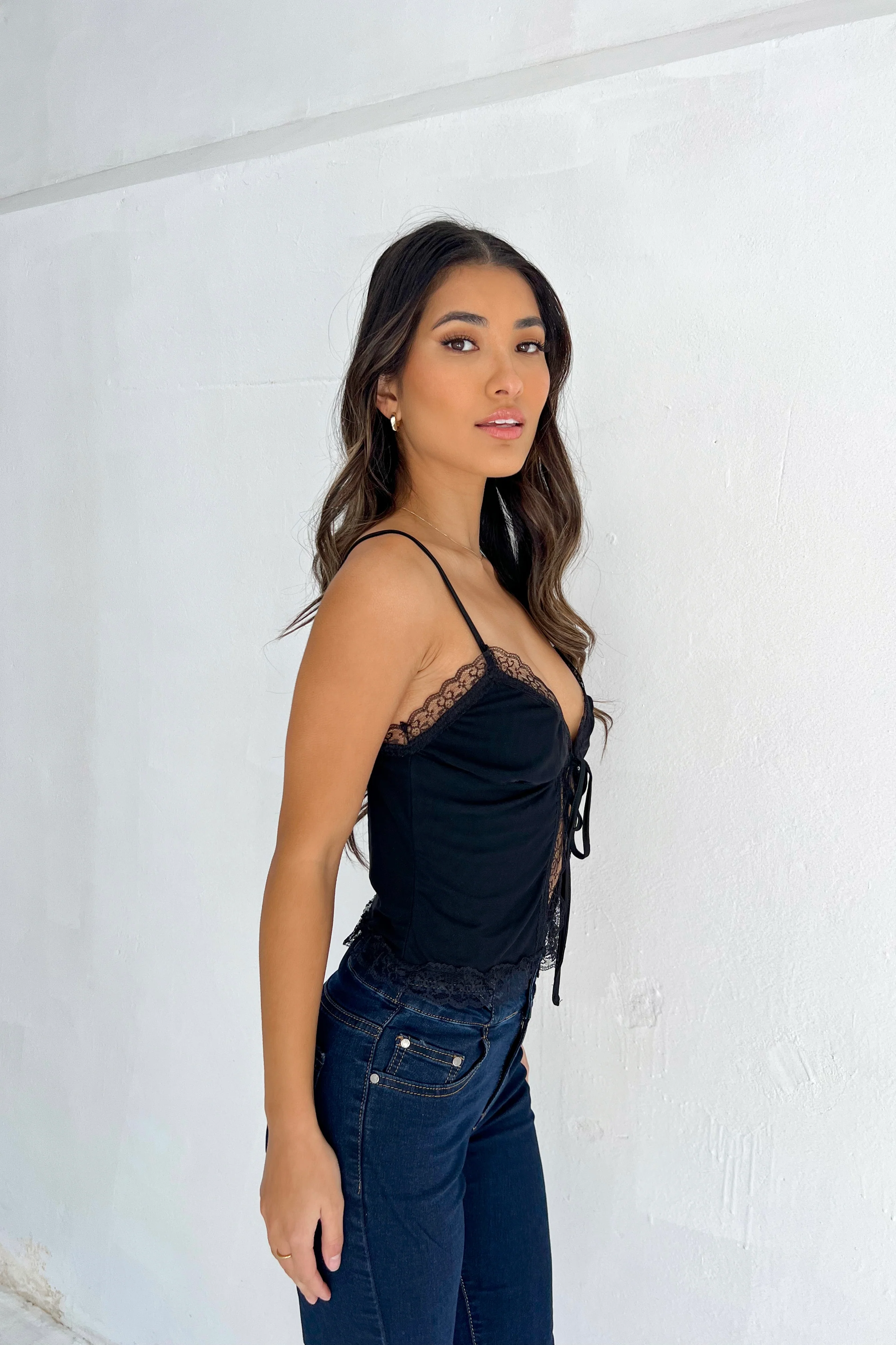 Ethereal Lace-Trimmed Camisole