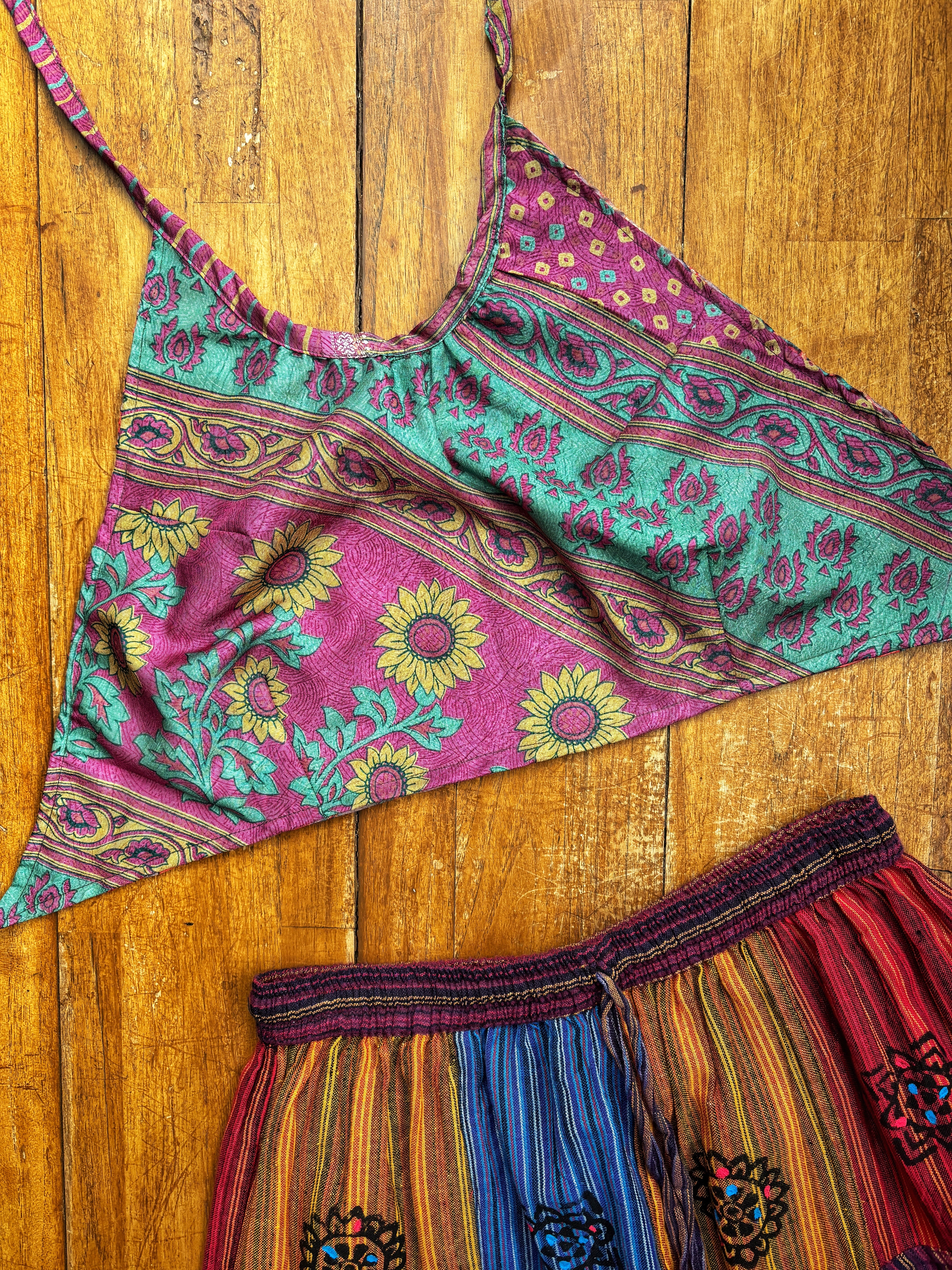 Floral Ethnic Crop Top