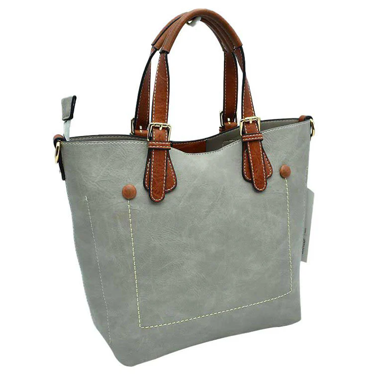Elegant Faux Leather Tote Bag