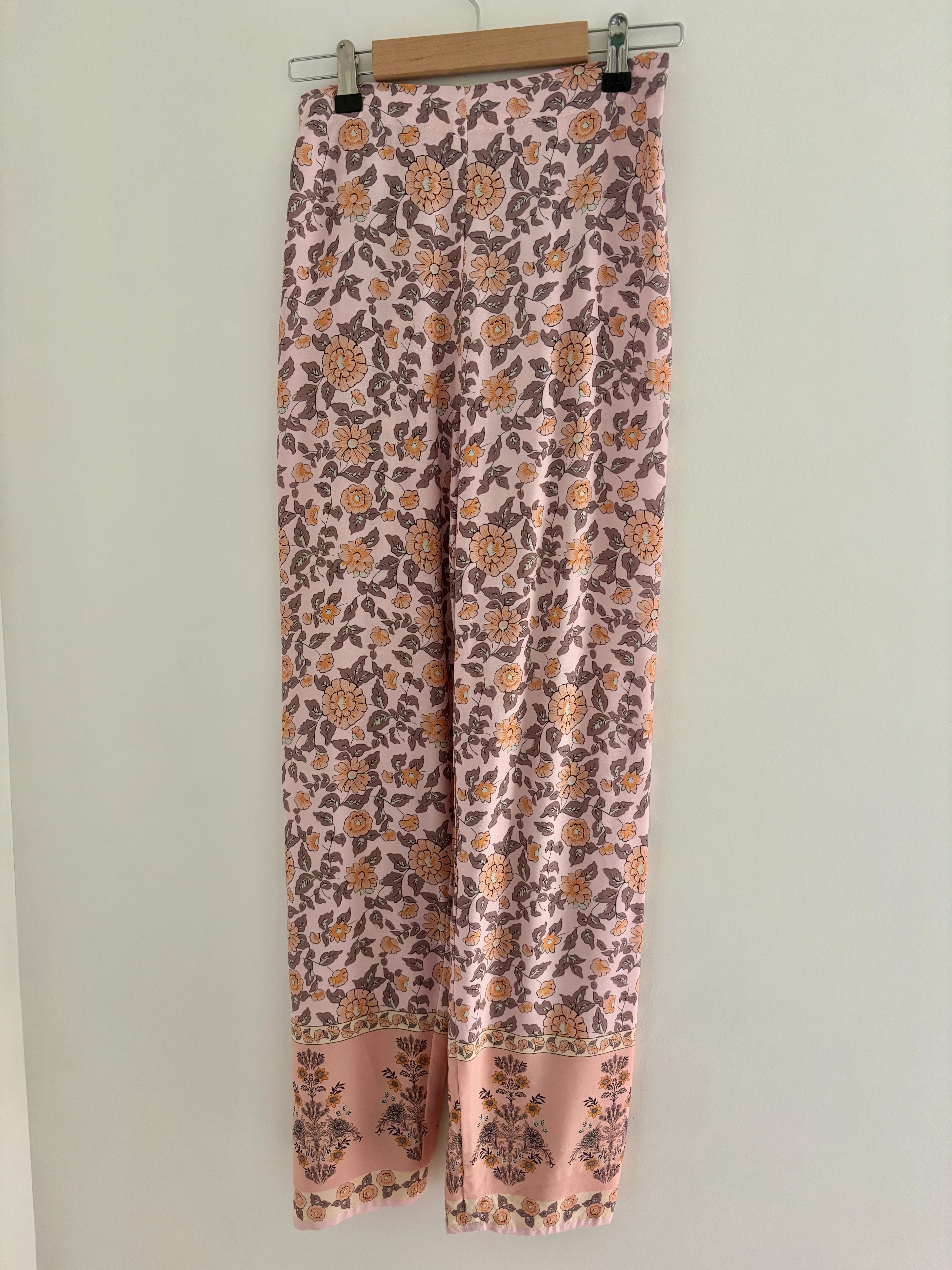 Floral Off-Shoulder Top And Wide-Leg Pants Set