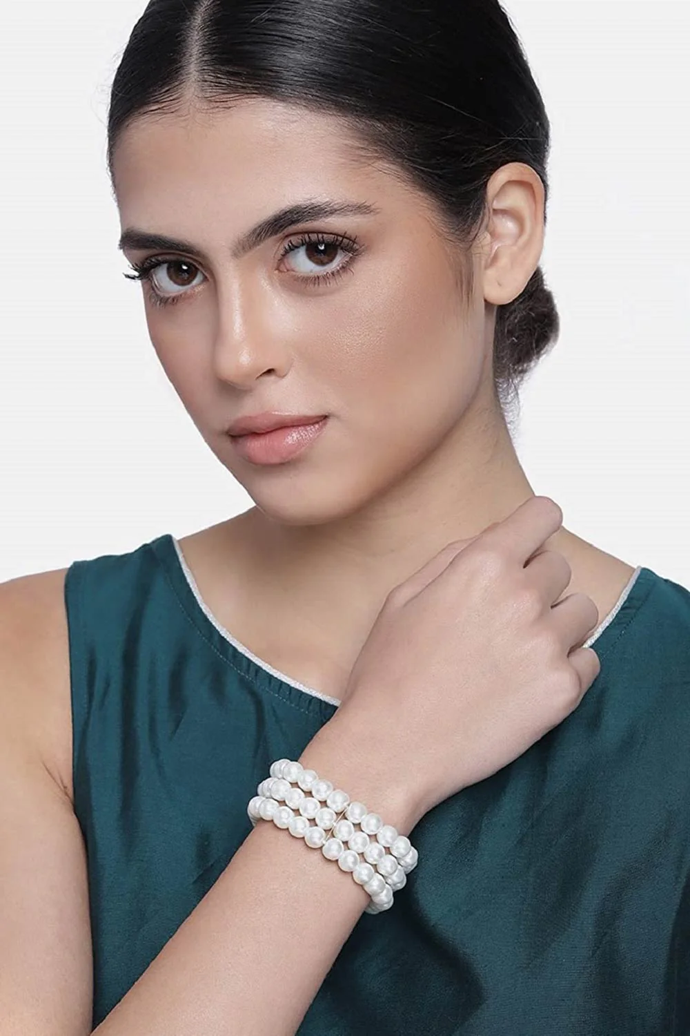 Elegant Faux Pearl Multi-Strand Bracelet