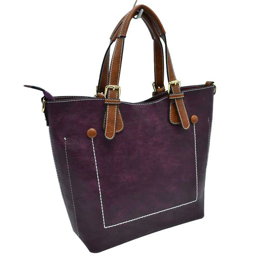 Elegant Faux Leather Tote Bag