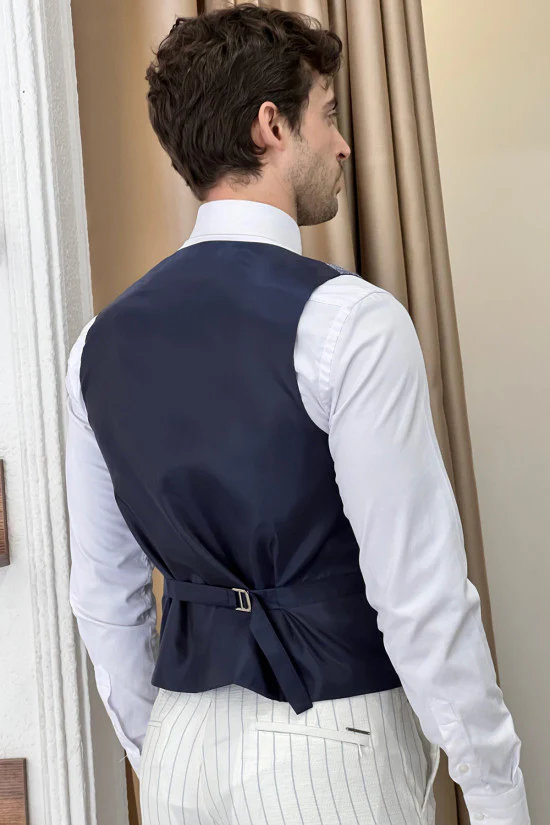 Elegant Men'S Linen Waistcoat