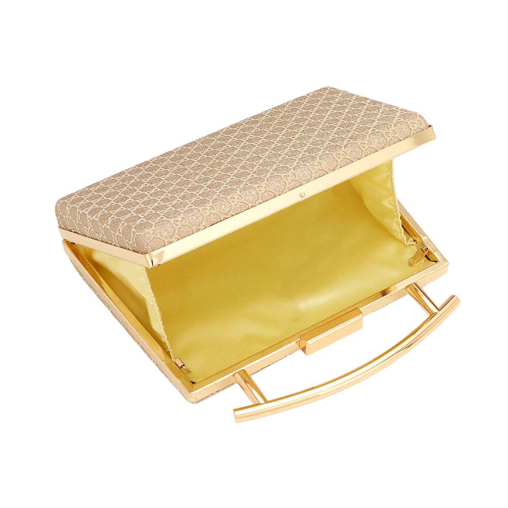 Elegant Beige Patterned Handbag