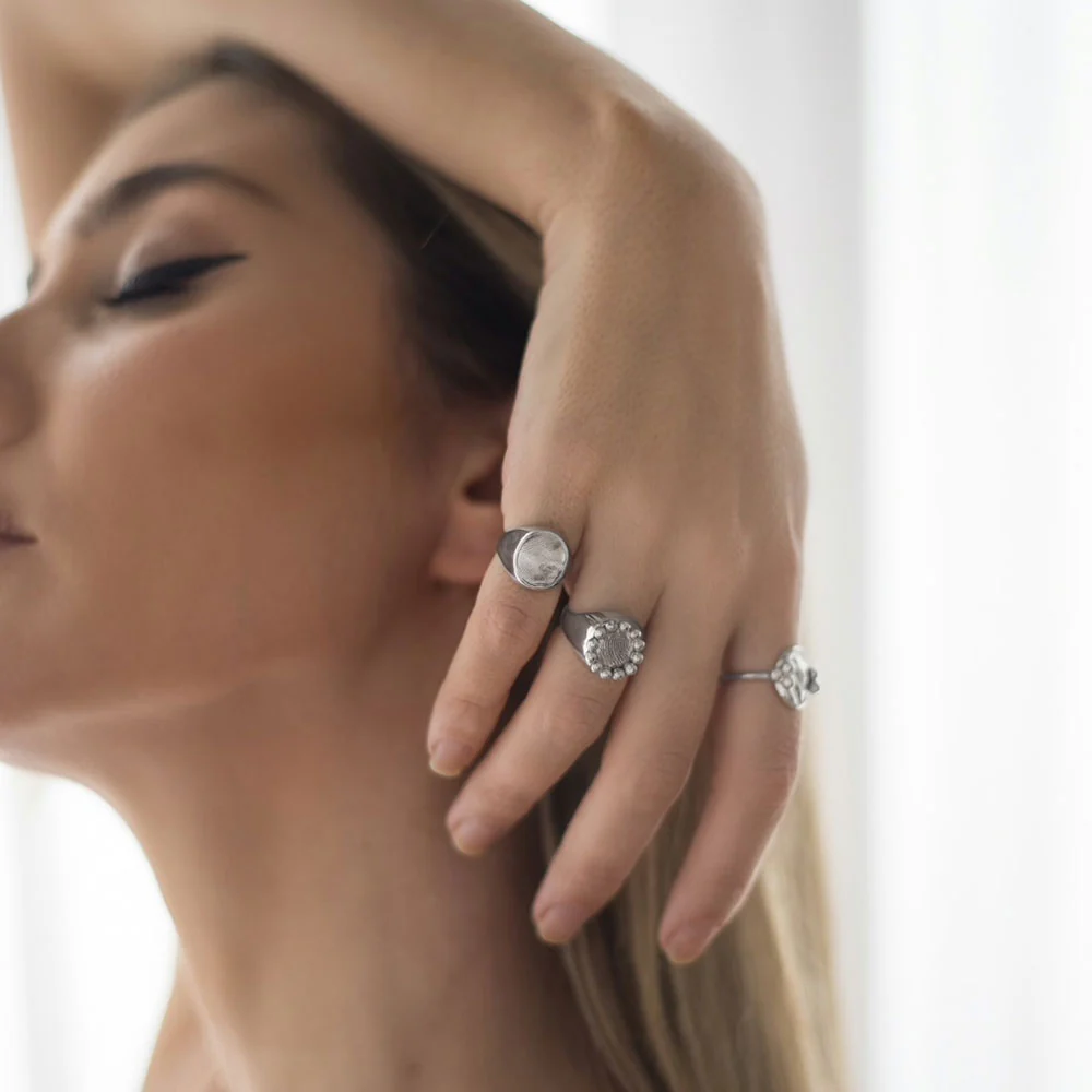 Sleek Stainless Steel Signet Ring