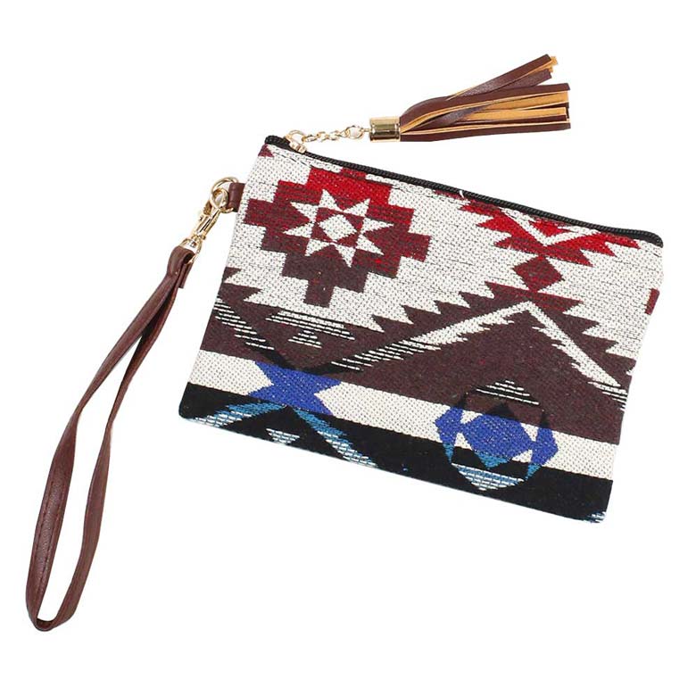 Stylish Ethnic Pattern Wristlet