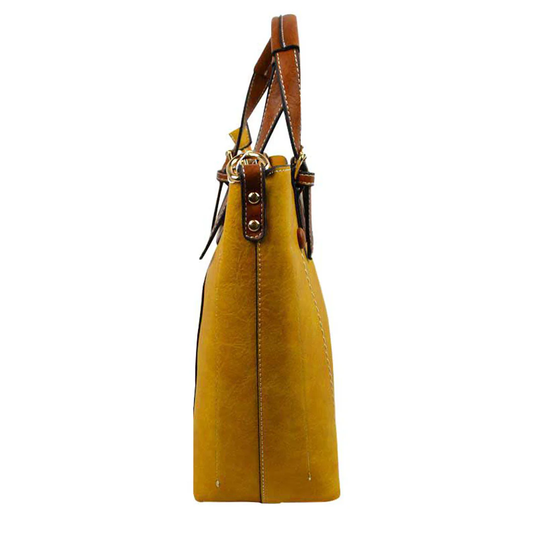 Elegant Faux Leather Tote Bag