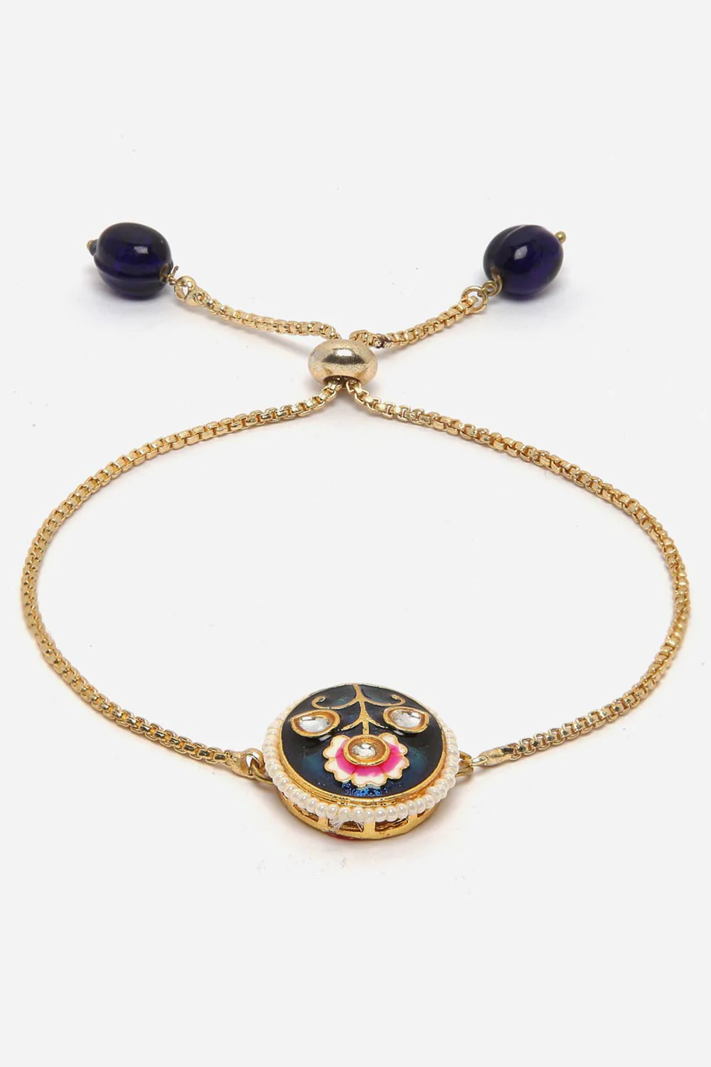 Elegant Floral Enamel Bracelet